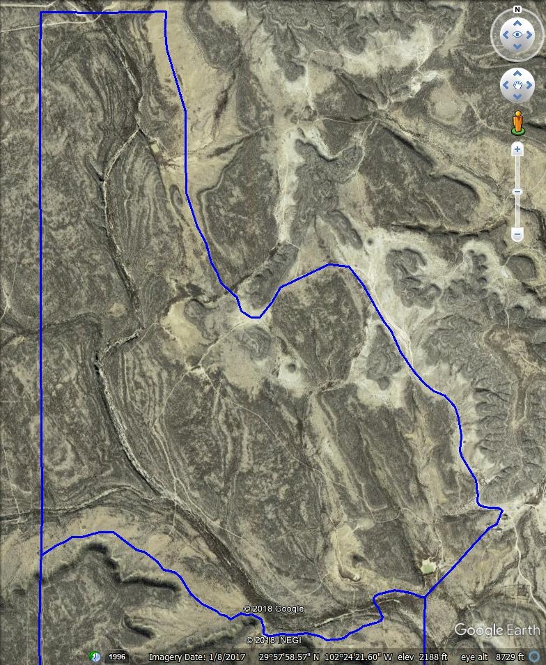 710 acres (+/-) south of Sanderson