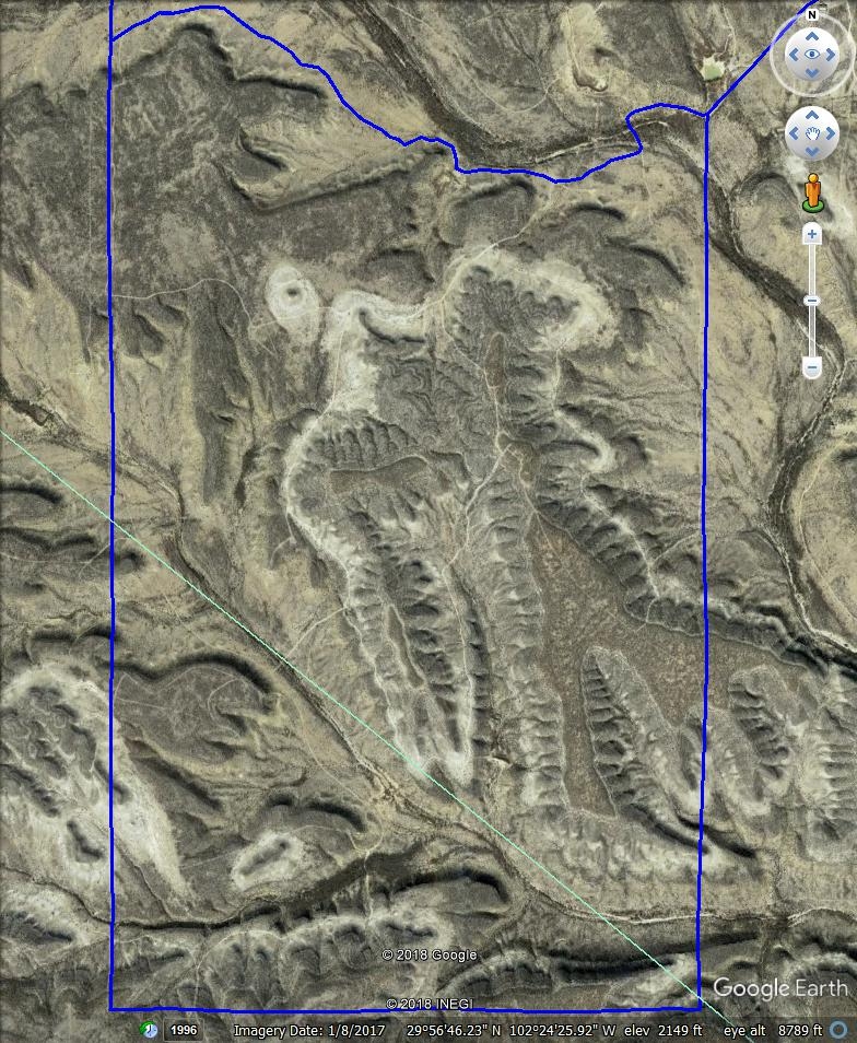 983 acres (+/-) south of Sanderson